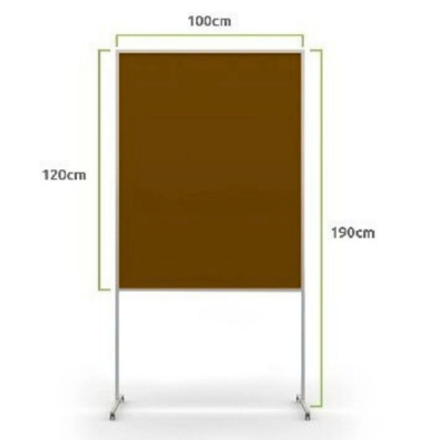 TABLICA EKSPOZYCYJNA KORKOWA WYM: 100x120 /190 NA KÓŁKACH (TGR001-1)