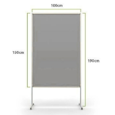 TABLICA EKSPOZYCYJNA MAGNETYCZNO-SUCHOŚCIERALNA WYM: 100x150 /190 NA KÓŁKACH (TGR003-2)