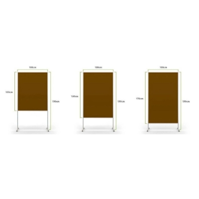 TABLICA EKSPOZYCYJNA KORKOWA WYM: 100x120 /190 NA KÓŁKACH (TGR001-1)