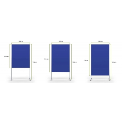 TABLICA EKSPOZYCYJNA TEKSTYLNA WYM: 100x120 /190 NA KÓŁKACH (TGR001)