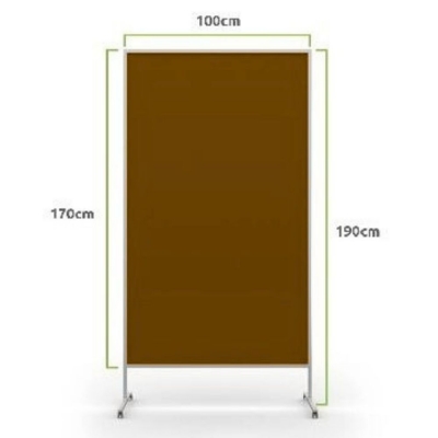 TABLICA EKSPOZYCYJNA KORKOWA WYM: 100x170 /190 NA KÓŁKACH (TGR005-1)