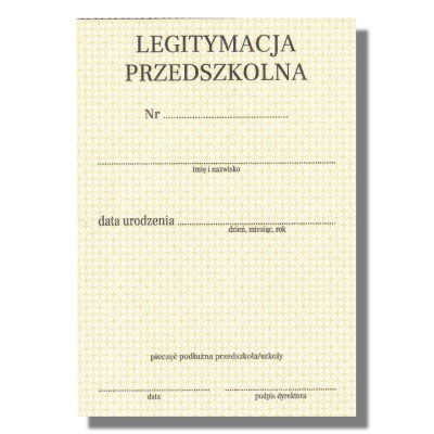 LEGITYMACJA PRZEDSZKOLNA MEN I/5 DLA DZIECI NIEPEŁNOSPRAWNYCH (MEN335)