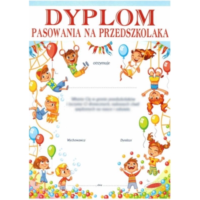 DYPLOM PASOWANIA NA PRZEDSZKOLAKA AD229 (DYP065)