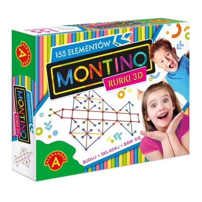 MONTINO 155 ELEMENTÓW RURKI 3D - ZESTAW KONSTRUKCYJNY (ALE147)