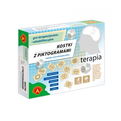 TERAPIA KOSTKI Z PIKTOGRAMAMI - GRA TERAPEUTYCZNO REHABILITACYJNA (ALE169)