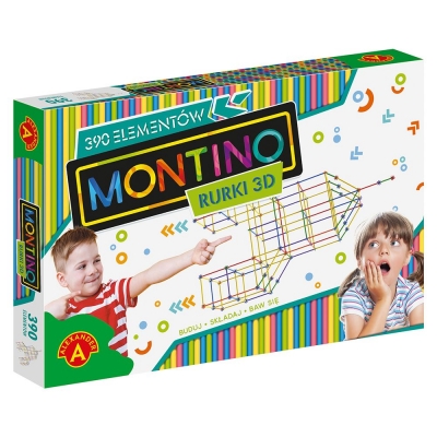 MONTINO 390 ELEMENTÓW RURKI 3D- ZESTAW KONSTRUKCYJNY (ALE153)