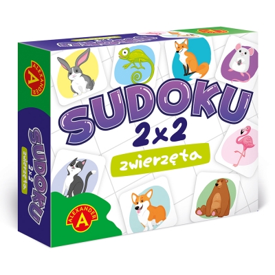 SUDOKU 2X2 ZWIERZĘTA - GRA LOGICZNA (ALE154)