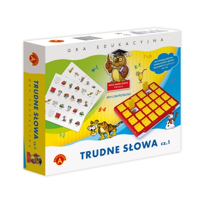 TRUDNE SŁOWA 1 SOWA MĄDRA GŁOWA - GRA LOGOPEDYCZNA (ALE226)