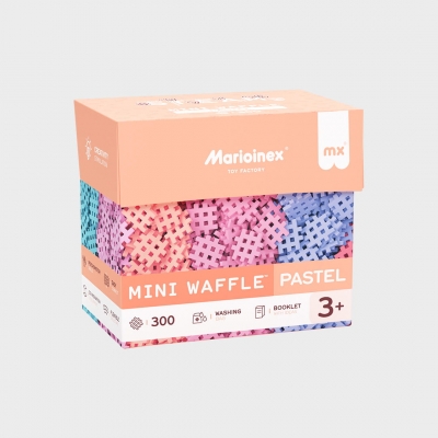 KLOCKI KONSTRUKCYJNE WAFFLE MINI 300 ELEM. PASTEL (KLO031)