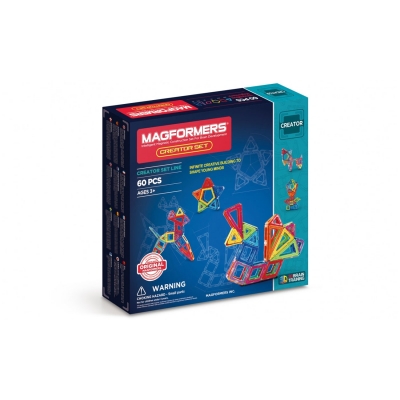 MAGFORMERS CREATOR - MAGNETYCZNE KLOCKI EDUKACYJNE ZESTAW 60 ELEM.