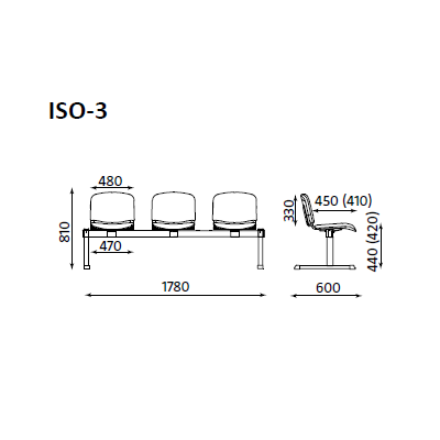 ŁAWKA ISO 3-OSOBOWA (KRZ242)