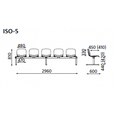 ŁAWKA ISO 5-OSOBOWA (KRZ244)