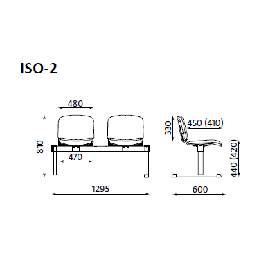 ŁAWKA ISO 2-OSOBOWA (KRZ022)