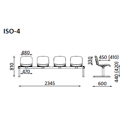 ŁAWKA ISO 4-OSOBOWA (KRZ243)