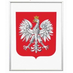 GODŁO POLSKI 29,7x 42 CM W RAMIE ALUMINIOWEJ (WYP347)