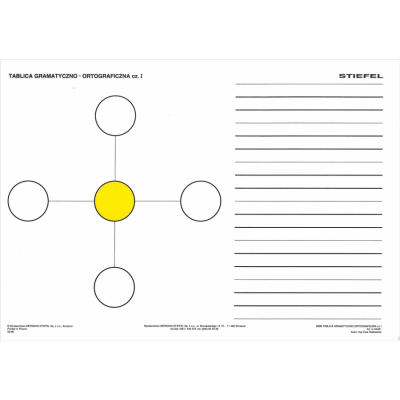 TABLICA GRAMATYCZNO - ORTOGRAFICZNA CZ.2  PLANSZA DWUSTRONNA   (PLA185)