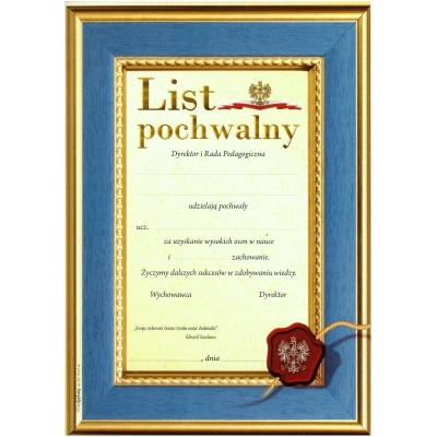 LIST POCHWALNY A912 (DYP049)