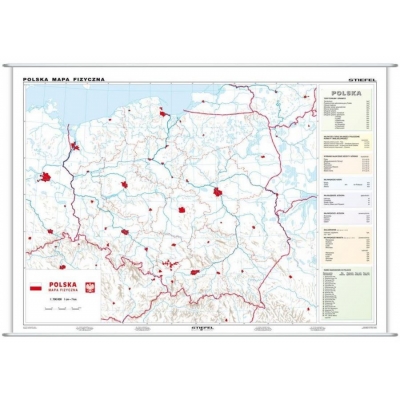 DWUSTRONNA MAPA POLSKI FIZYCZNA Z ELEMENTAMI EKOLOGII /HISPOMETRYCZNA /DUO (GEO365)