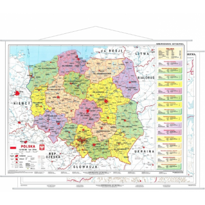 MAPA POLSKI DUO ADMINISTRACYJNA /KONTUROWA (GMA105)