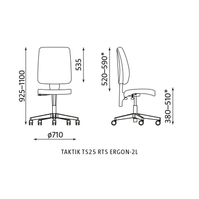 FOTEL OBROTOWY TAKTIK PODŁOKIETNIKI REGULOWANE R19T (FOT061)