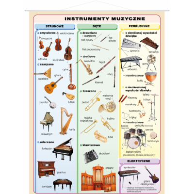 INSTRUMENTY MUZYCZNE PLANSZA  (PLA298)