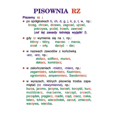 J.POLSKI CZ.1 ORTOGRAFIA I CZĘŚCI MOWY  ZESTAW PLANSZ /TABLIC   (PLA132)