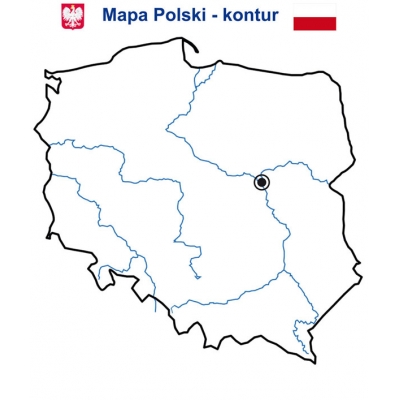 NAKŁADKA MAGNETYCZNA - MAPA POLSKI KONTUR 80/96 (PRZ587)