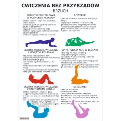 ĆWICZENIA BEZ PRZYRZĄDÓW - BRZUCH PLANSZA  (PLA470)